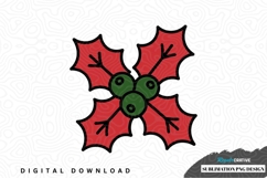 Christmas holly sublimation png design Product Image 1