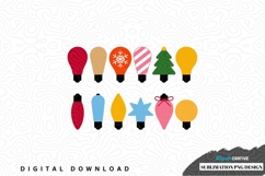 Christmas light bulb sublimation png design Product Image 1