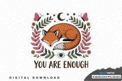 Sleeping fox sublimation png design Product Image 1