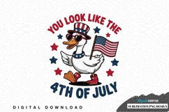 4th of july patriotic duck sublimation design Product Image 1