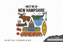 Meet me in new hampshire sublimation png design Product Image 1
