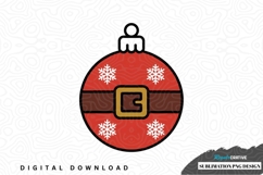 Santa claus christmas ornament sublimation png design Product Image 1