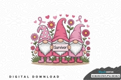 Pink gnome survivors sublimation png design Product Image 1