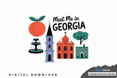 Meet me in georgia sublimation png design Product Image 1