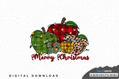 Merry christmas patterned apples sublimation png design Product Image 1