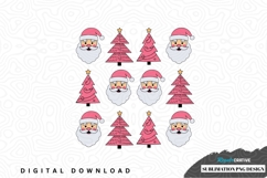 Christmas santa claus and tree sublimation png design Product Image 1