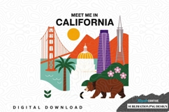 Meet me in california sublimation png design Product Image 1