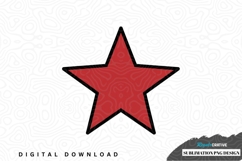Red star sublimation png design Product Image 1