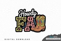 Howdy fa sublimation png design Product Image 1