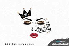 It's my birthday - queen crown sublimation png design Product Image 1