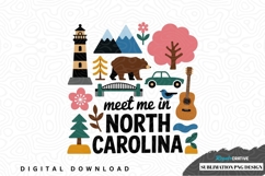 Meet me in north carolina sublimation png design Product Image 1