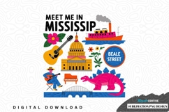 Meet me in mississippi sublimation png design Product Image 1