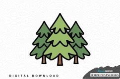 Forest trees sublimation png design Product Image 1