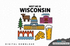 Meet me in wisconsin sublimation png design Product Image 1