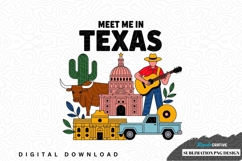 Meet me in texas sublimation png design Product Image 1