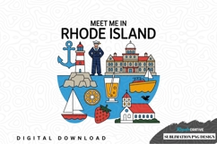 Meet me in rhode island sublimation png design Product Image 1