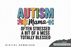 Autism mama sublimation png design Product Image 1