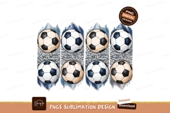 Eight Soccer Balls Digital Art Illustration PNG Product Image 1