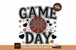 Game Day Basketball Bling Sublimation Png Product Image 1