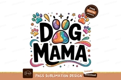 Dog Mama Paw Print Design Sublimation Png Product Image 1