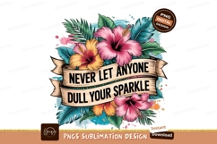 Floral Motivational Quote Sublimation Png Product Image 1