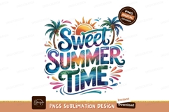 Sweet Summer Time Colorful Graphic PNG Product Image 1