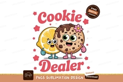 Cookie Dealer Cartoon Sweet Treats Illustration PNG Product Image 1