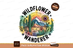 Wildflower Wanderer Desert Landscape Sublimation Png Product Image 1