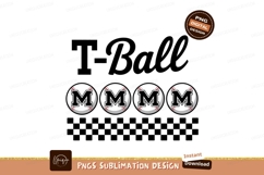 T Ball Mom Sublimation Design Graphic PNG Product Image 1