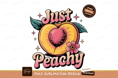 Just Peachy Sublimation Design Retro Style Sublimation Png Product Image 1