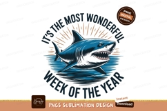 Shark Week Graphic Ocean Sublimation Png Product Image 1