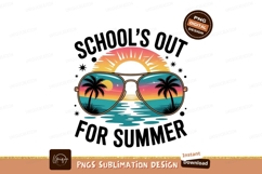 Schools Out Summer Vacation With Sunglasses Sublimation Png Product Image 1