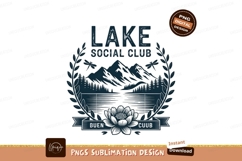 Lake Social Club Emblem Scenic Artwork Sublimation Png Product Image 1