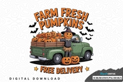 Farm fresh pumpkins sublimation png design Product Image 1