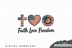 Faith love freedom patriotic design Product Image 1