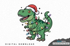 Christmas dinosaur sublimation png design Product Image 1