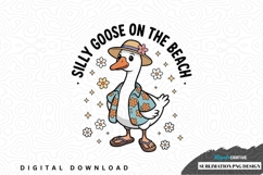 Silly goose on the beach sublimation png design Product Image 1