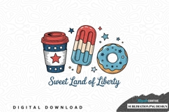 Sweet land of liberty sublimation png design Product Image 1
