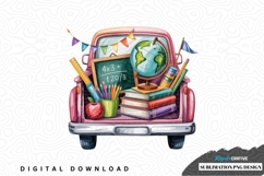 Vintage school truck sublimation png design Product Image 1