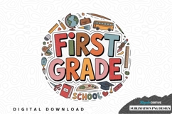 First grade school sublimation png design Product Image 1