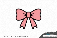Pink bow sublimation png design Product Image 1
