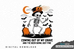 Halloween skeleton sublimation png design Product Image 1