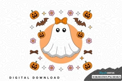 Cute halloween ghost sublimation png design Product Image 1