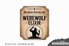 Delirium apothecary werewolf elixir sublimation png design Product Image 1