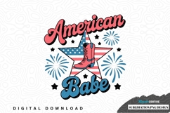 American babe sublimation png design Product Image 1