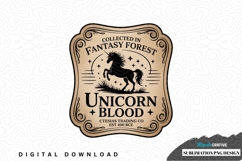 Unicorn blood fantasy forest sublimation png design Product Image 1