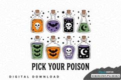 Halloween-themed potion bottles sublimation png design Product Image 1