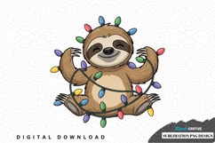 Christmas sloth sublimation png design Product Image 1