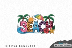 Vibrant beach sublimation png design Product Image 1