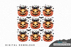Halloween jack-o'-lantern sublimation png design Product Image 1